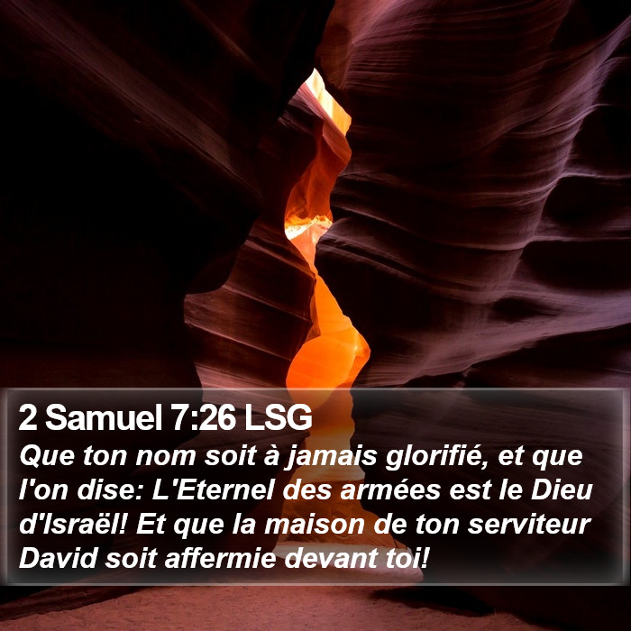 2 Samuel 7:26 LSG Bible Study