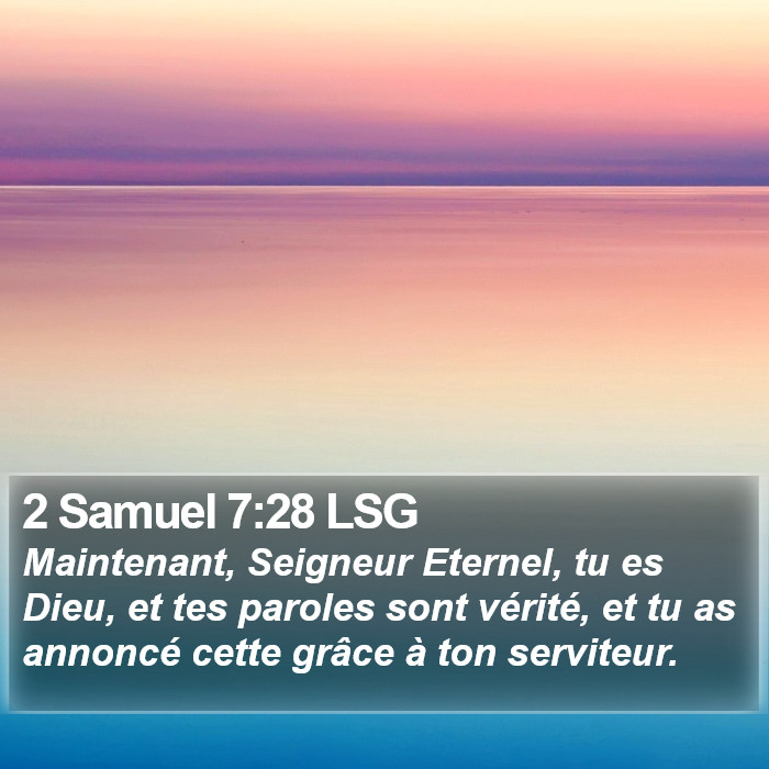2 Samuel 7:28 LSG Bible Study