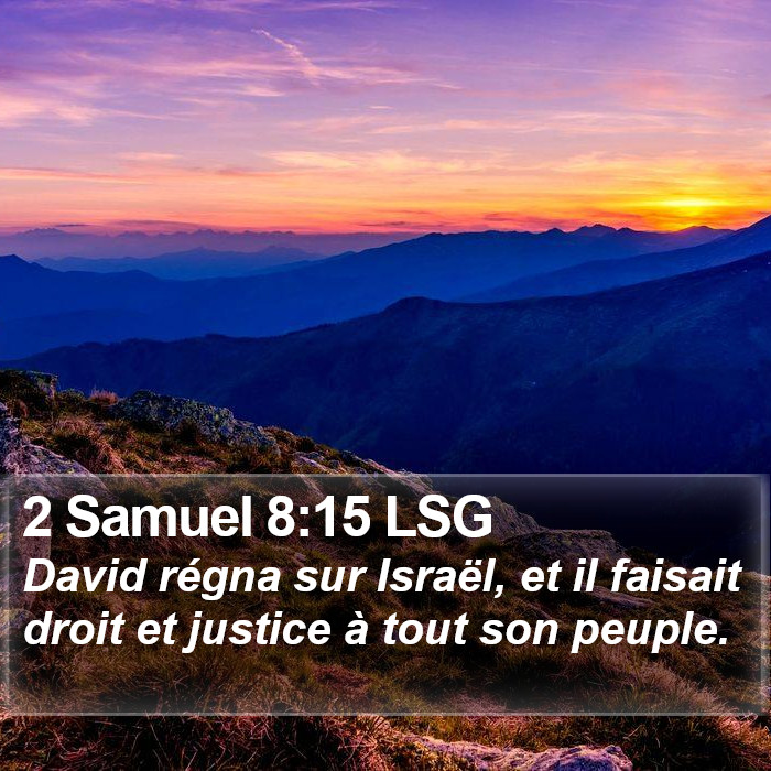 2 Samuel 8:15 LSG Bible Study