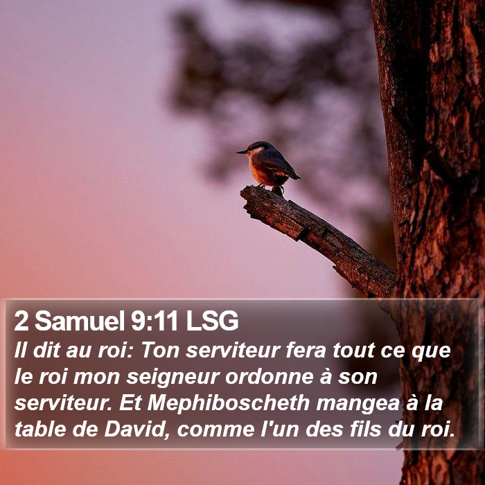 2 Samuel 9:11 LSG Bible Study