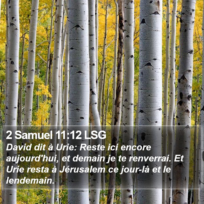 2 Samuel 11:12 LSG Bible Study