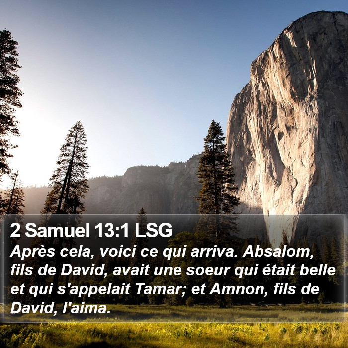 2 Samuel 13:1 LSG Bible Study