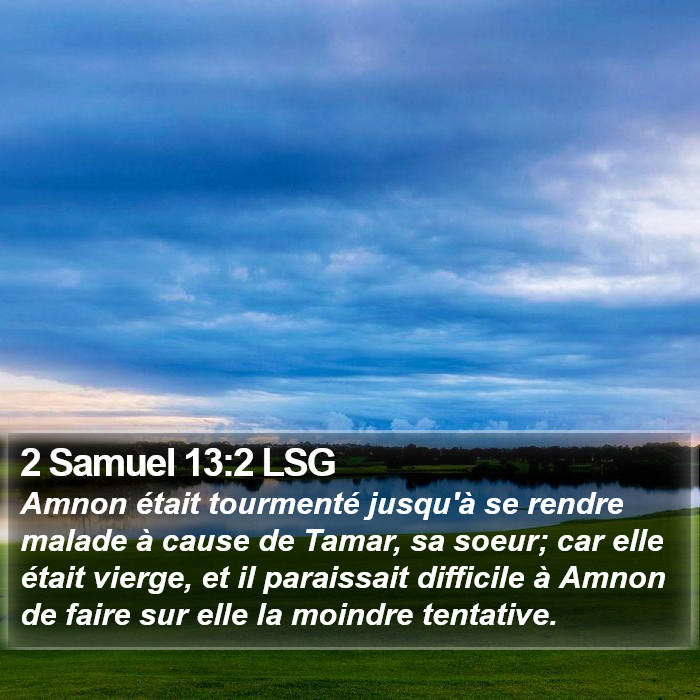 2 Samuel 13:2 LSG Bible Study