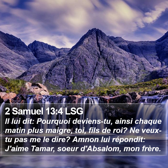 2 Samuel 13:4 LSG Bible Study