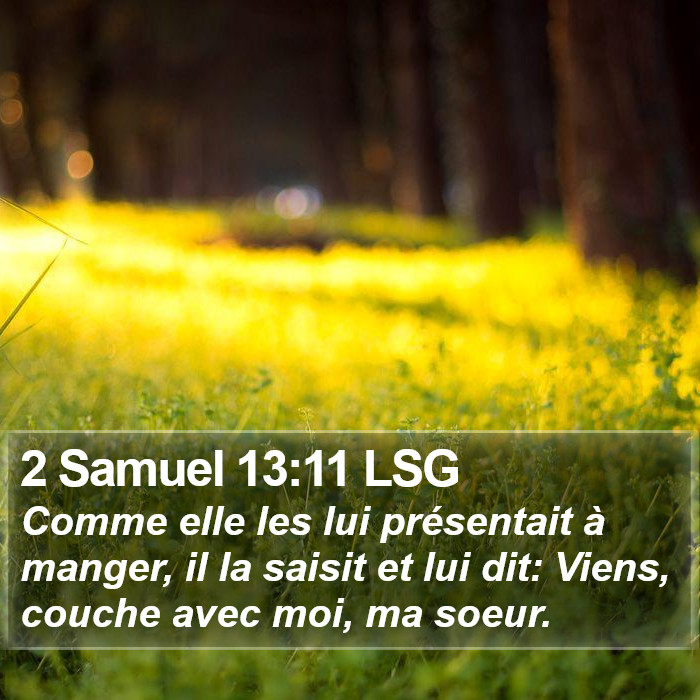 2 Samuel 13:11 LSG Bible Study