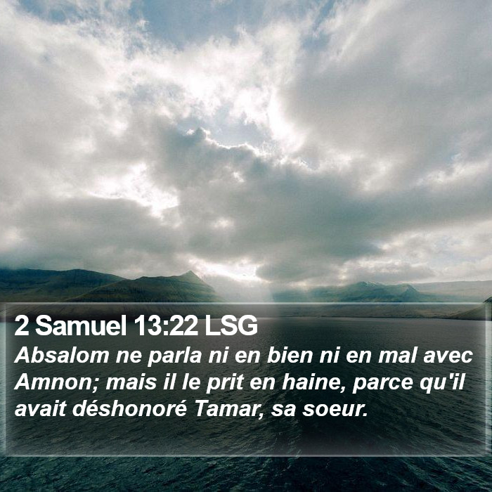 2 Samuel 13:22 LSG Bible Study