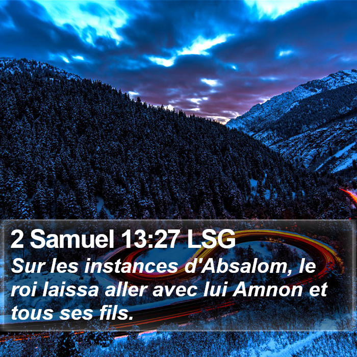 2 Samuel 13:27 LSG Bible Study