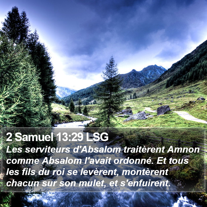 2 Samuel 13:29 LSG Bible Study