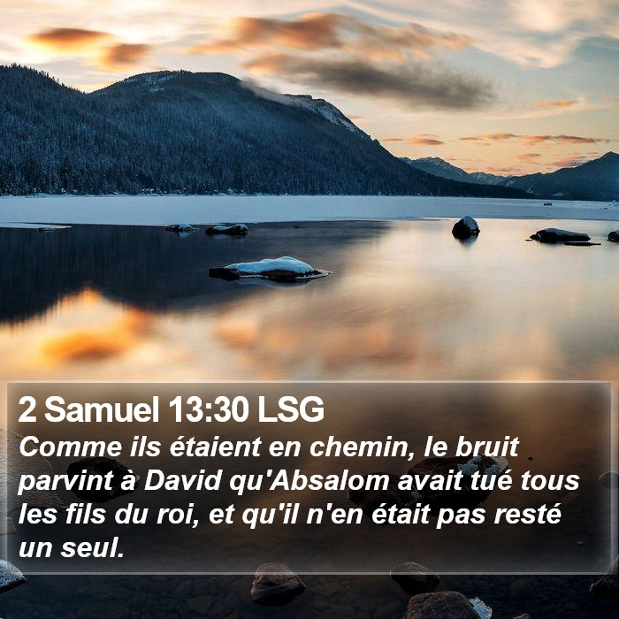 2 Samuel 13:30 LSG Bible Study