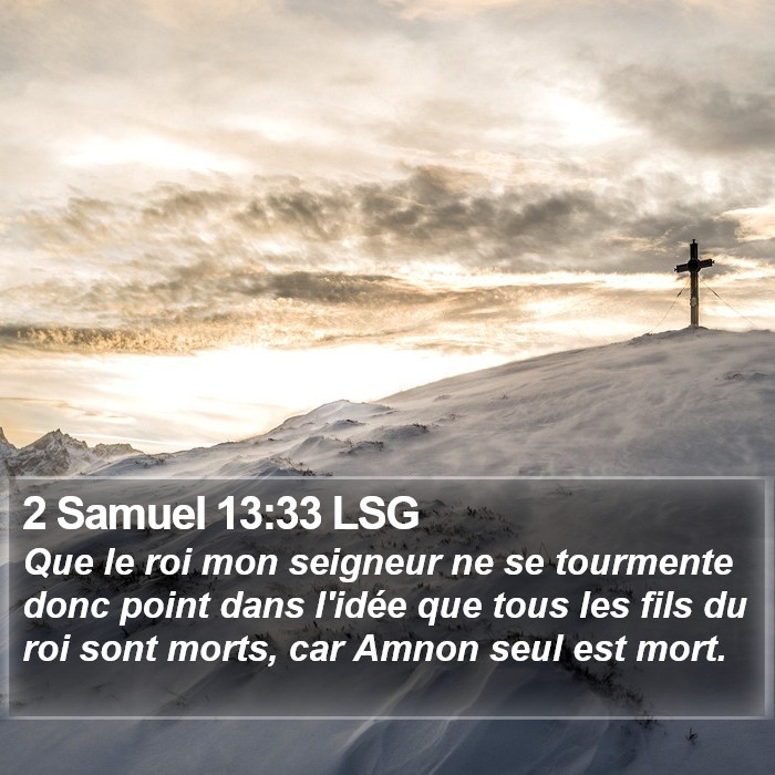 2 Samuel 13:33 LSG Bible Study