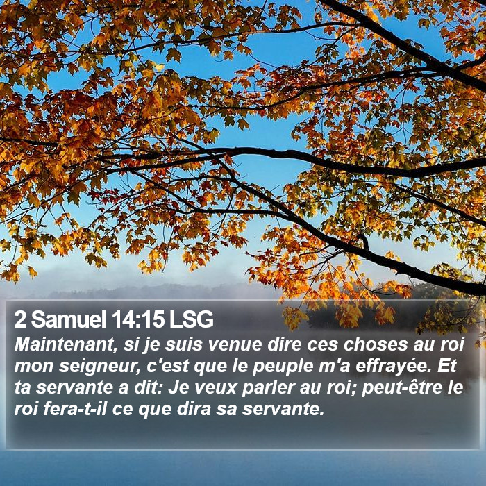 2 Samuel 14:15 LSG Bible Study