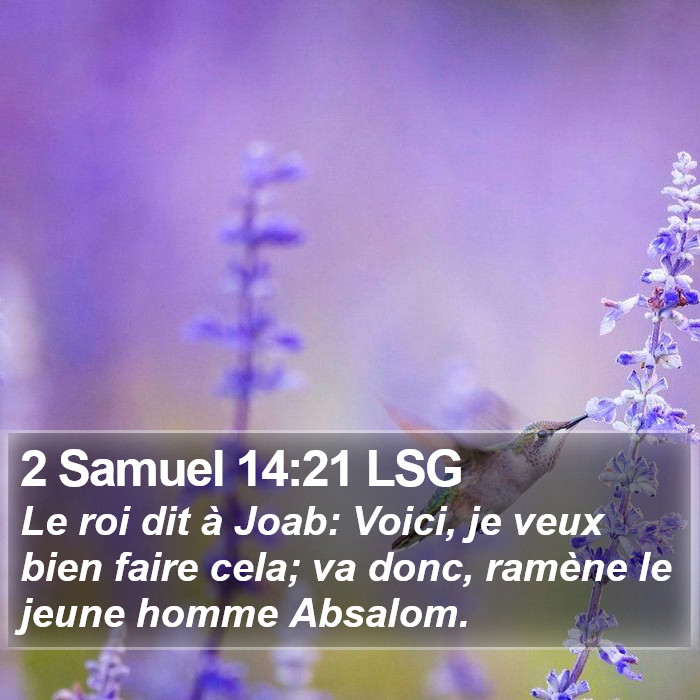 2 Samuel 14:21 LSG Bible Study