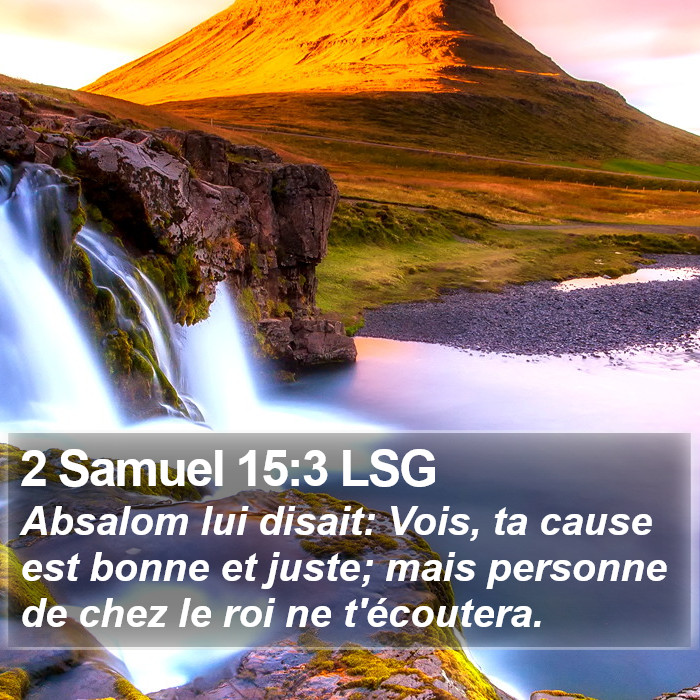 2 Samuel 15:3 LSG Bible Study