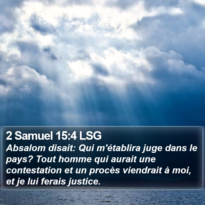 2 Samuel 15:4 LSG Bible Study
