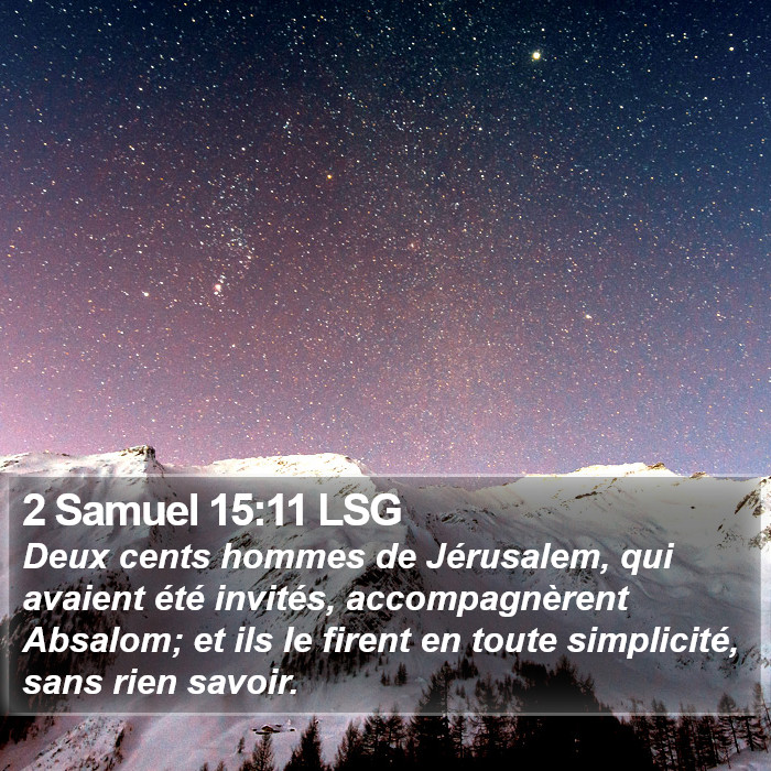 2 Samuel 15:11 LSG Bible Study