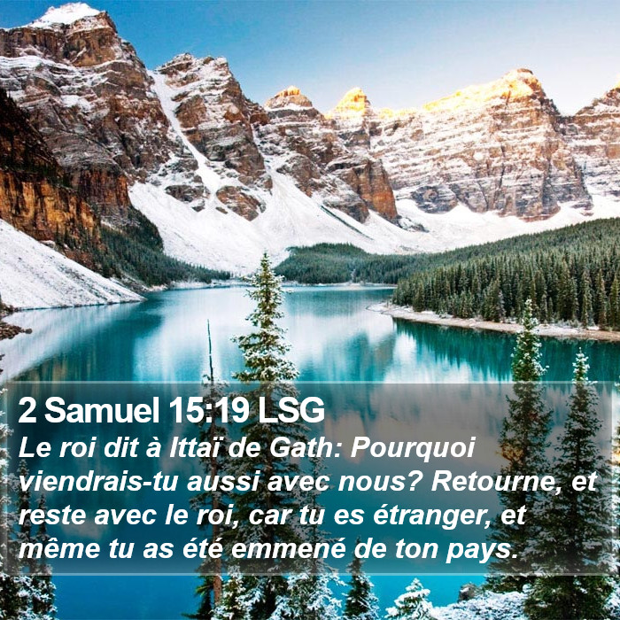2 Samuel 15:19 LSG Bible Study
