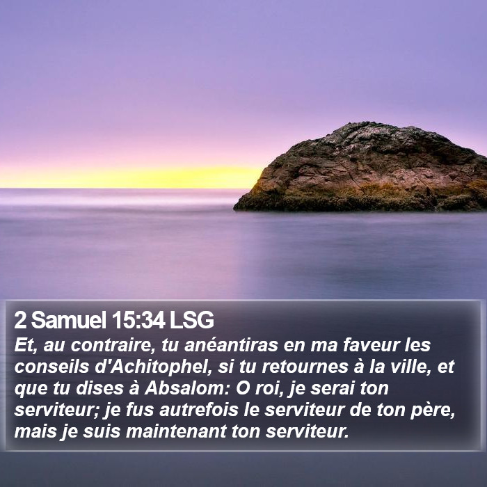 2 Samuel 15:34 LSG Bible Study