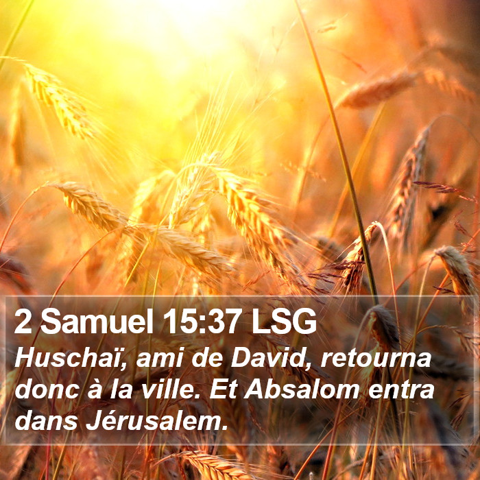 2 Samuel 15:37 LSG Bible Study