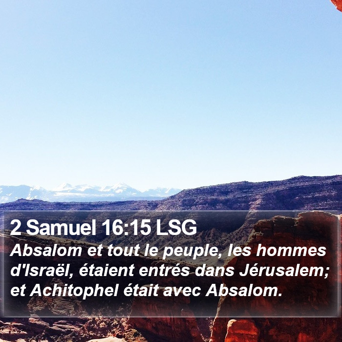 2 Samuel 16:15 LSG Bible Study