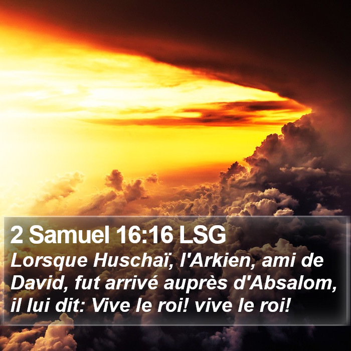 2 Samuel 16:16 LSG Bible Study