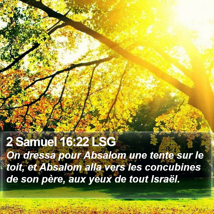 2 Samuel 16:22 LSG Bible Study