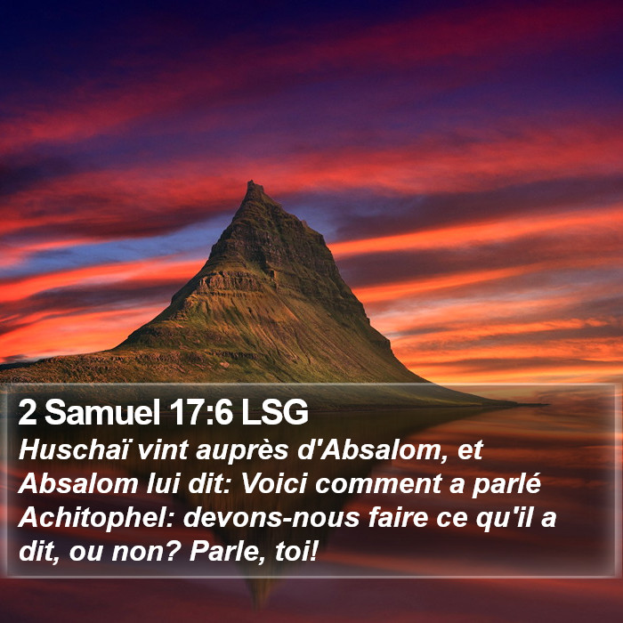 2 Samuel 17:6 LSG Bible Study