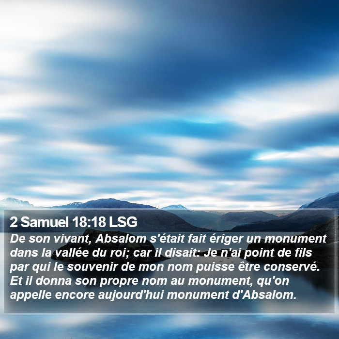 2 Samuel 18:18 LSG Bible Study