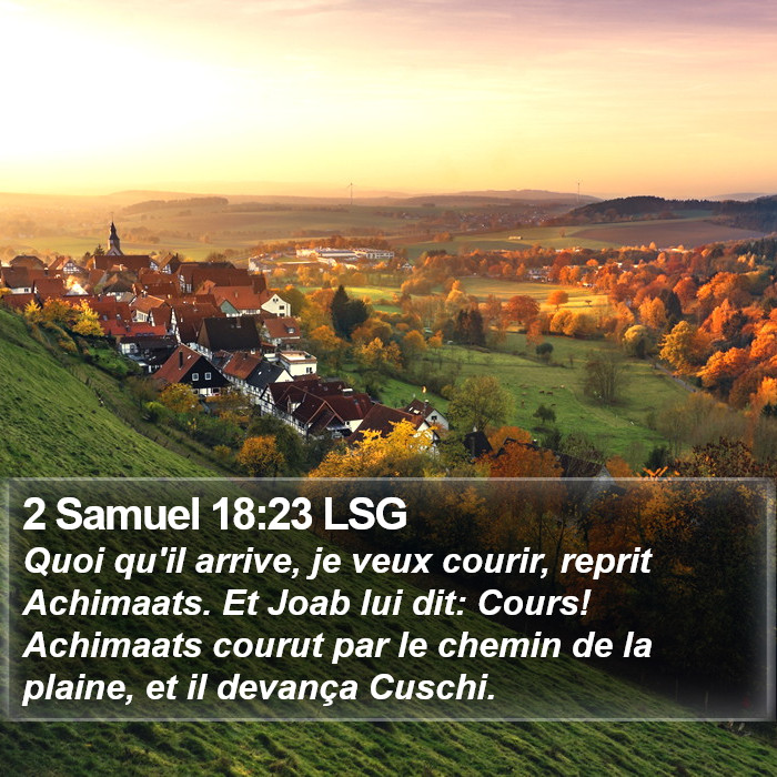 2 Samuel 18:23 LSG Bible Study