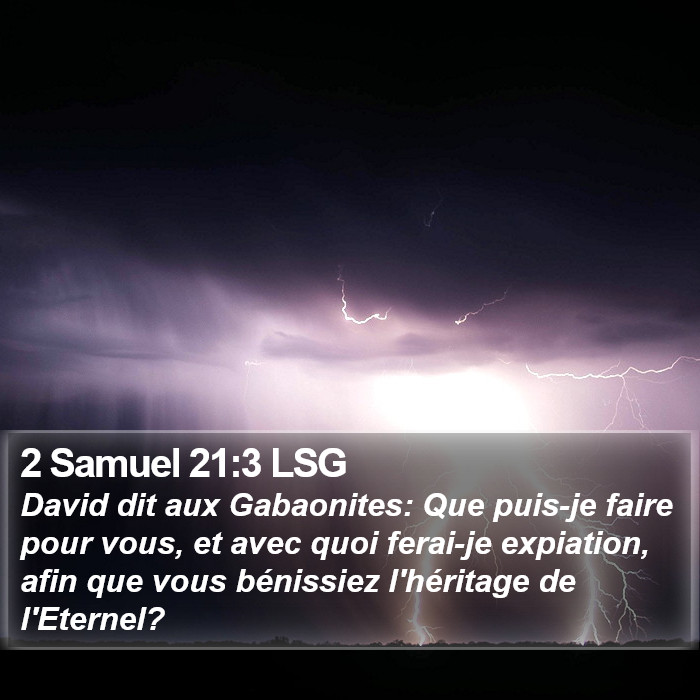 2 Samuel 21:3 LSG Bible Study