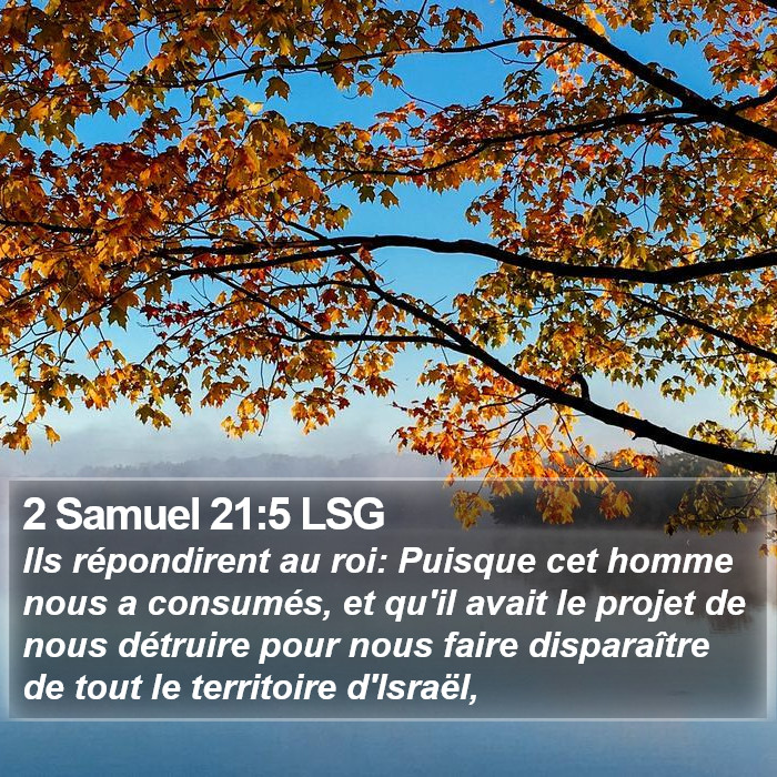 2 Samuel 21:5 LSG Bible Study