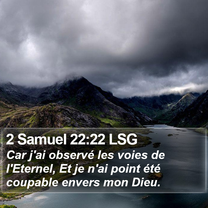 2 Samuel 22:22 LSG Bible Study