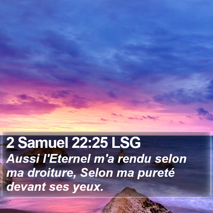 2 Samuel 22:25 LSG Bible Study