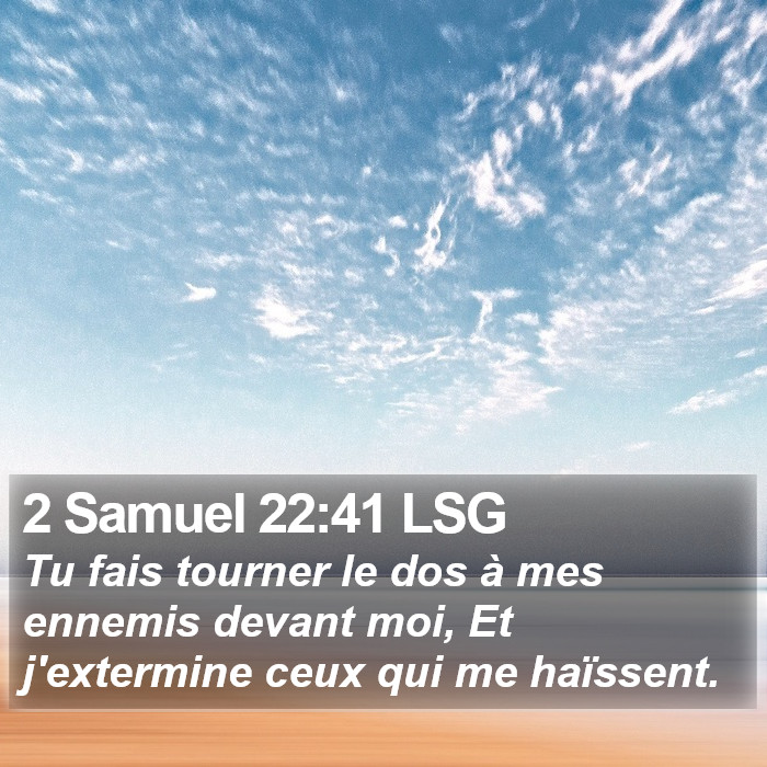 2 Samuel 22:41 LSG Bible Study