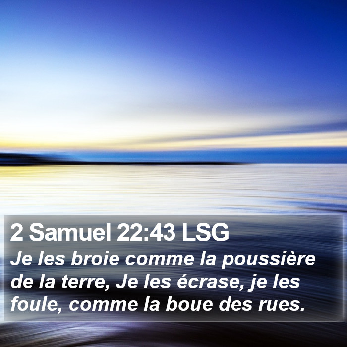 2 Samuel 22:43 LSG Bible Study
