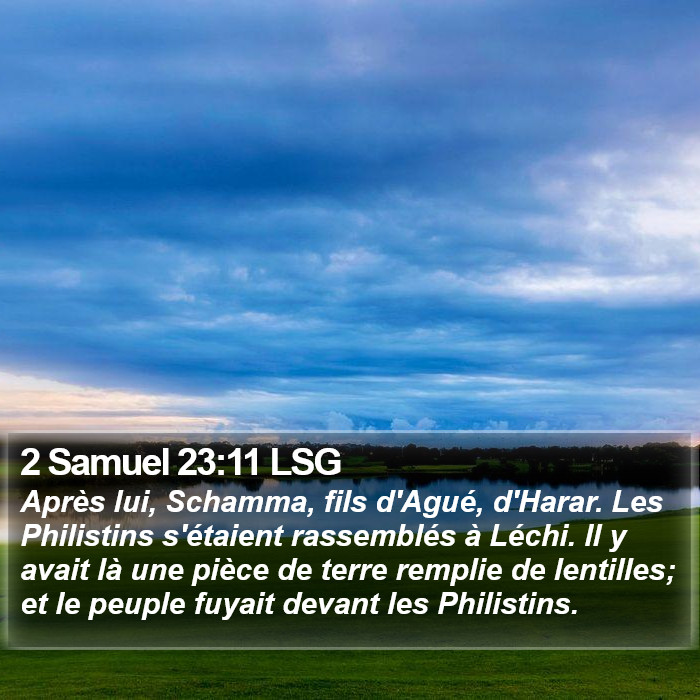 2 Samuel 23:11 LSG Bible Study