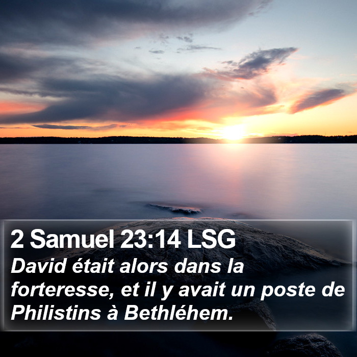 2 Samuel 23:14 LSG Bible Study