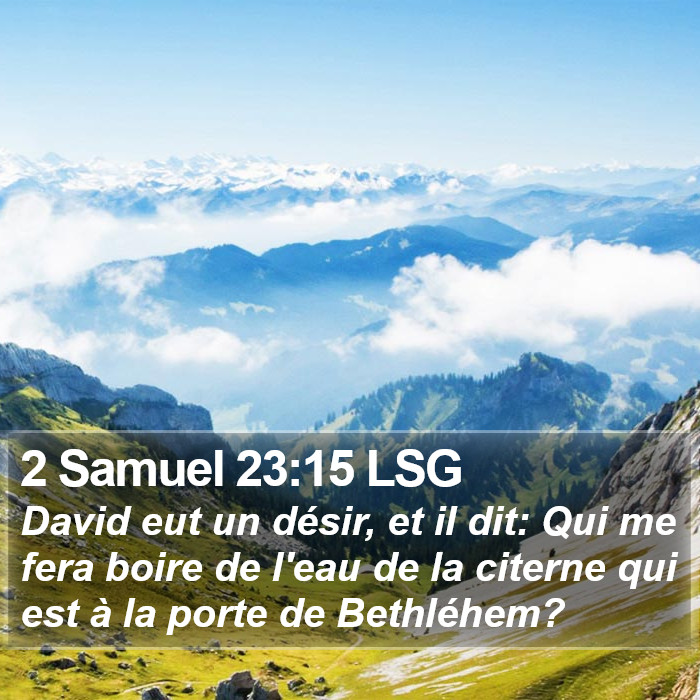 2 Samuel 23:15 LSG Bible Study