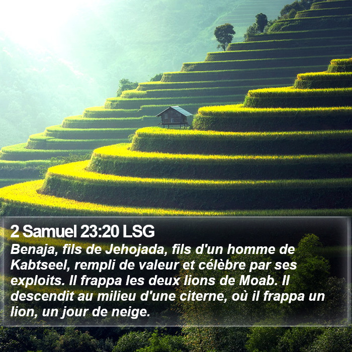 2 Samuel 23:20 LSG Bible Study