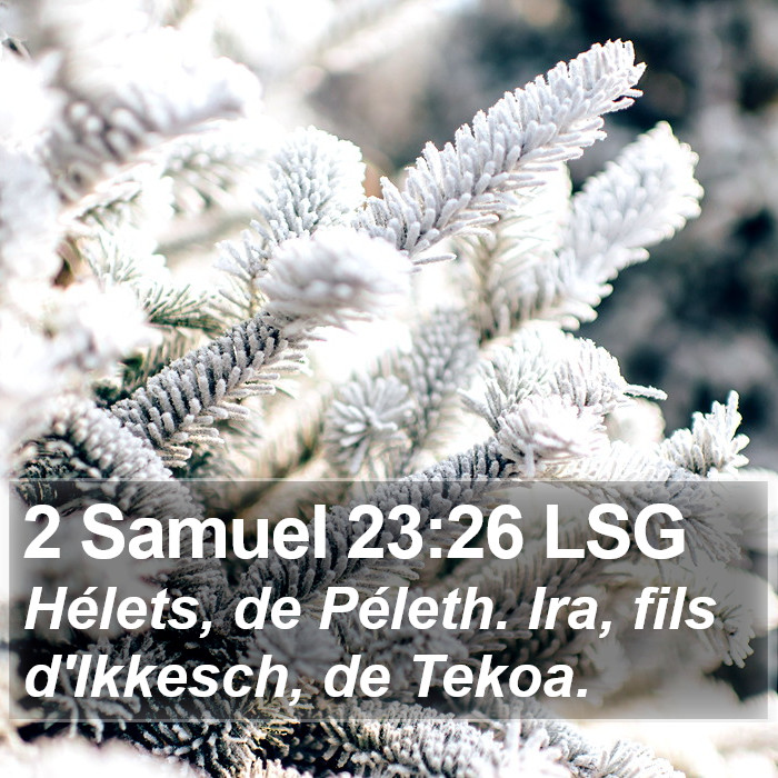 2 Samuel 23:26 LSG Bible Study