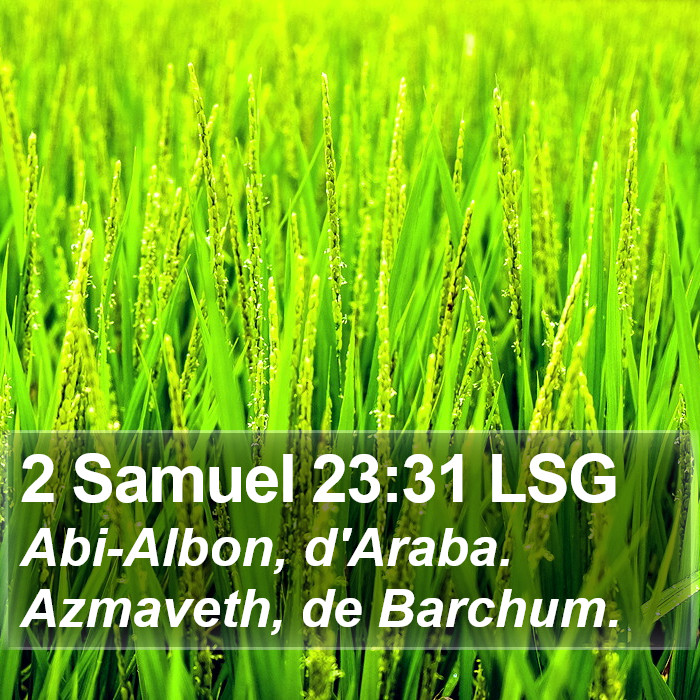 2 Samuel 23:31 LSG Bible Study