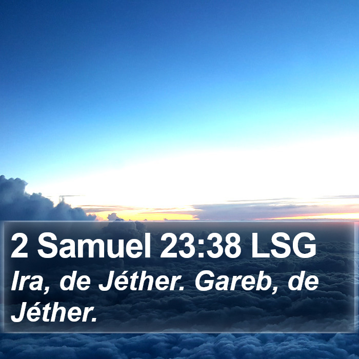 2 Samuel 23:38 LSG Bible Study