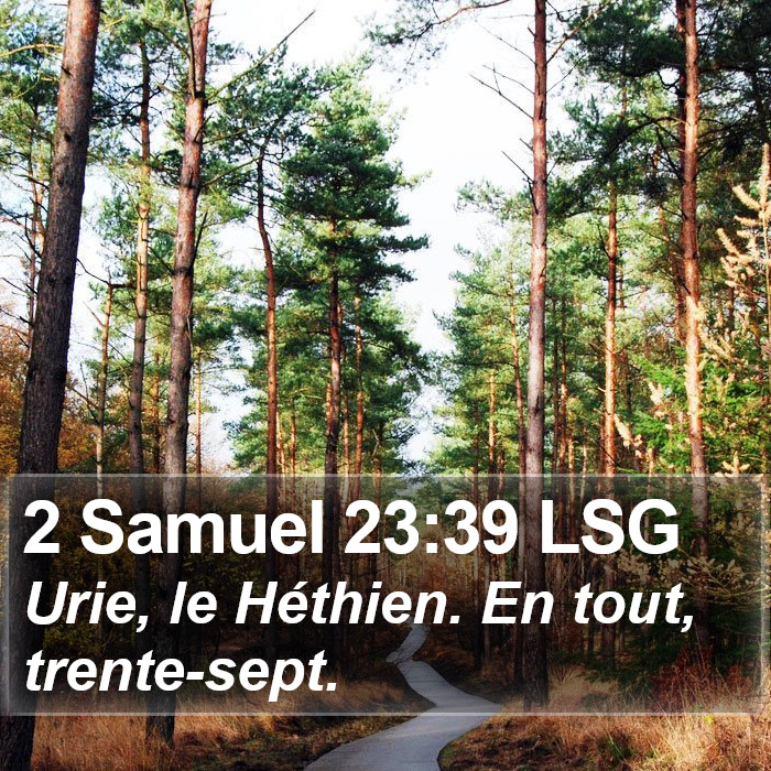 2 Samuel 23:39 LSG Bible Study