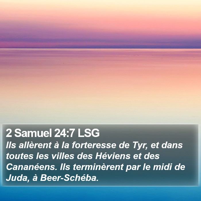 2 Samuel 24:7 LSG Bible Study