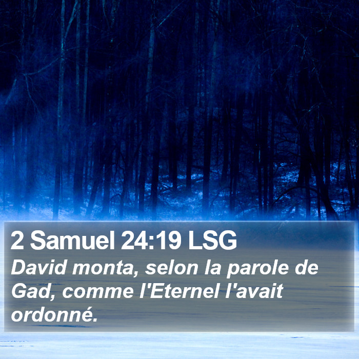 2 Samuel 24:19 LSG Bible Study