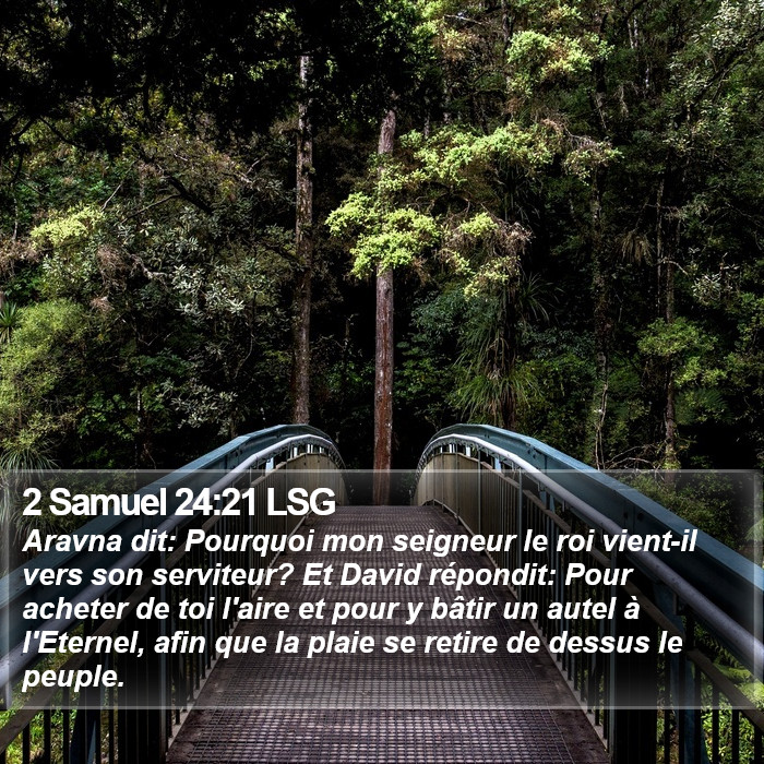 2 Samuel 24:21 LSG Bible Study