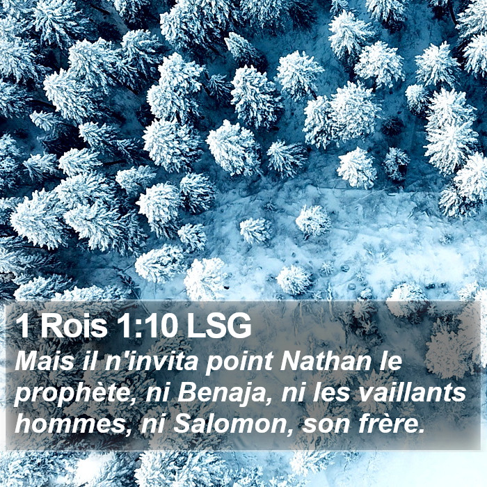 1 Rois 1:10 LSG Bible Study