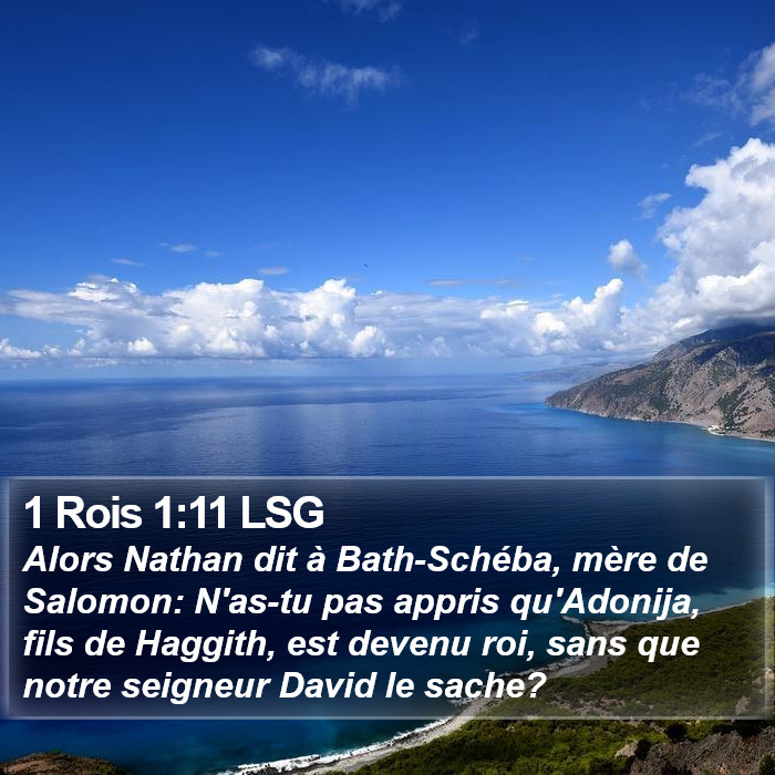 1 Rois 1:11 LSG Bible Study