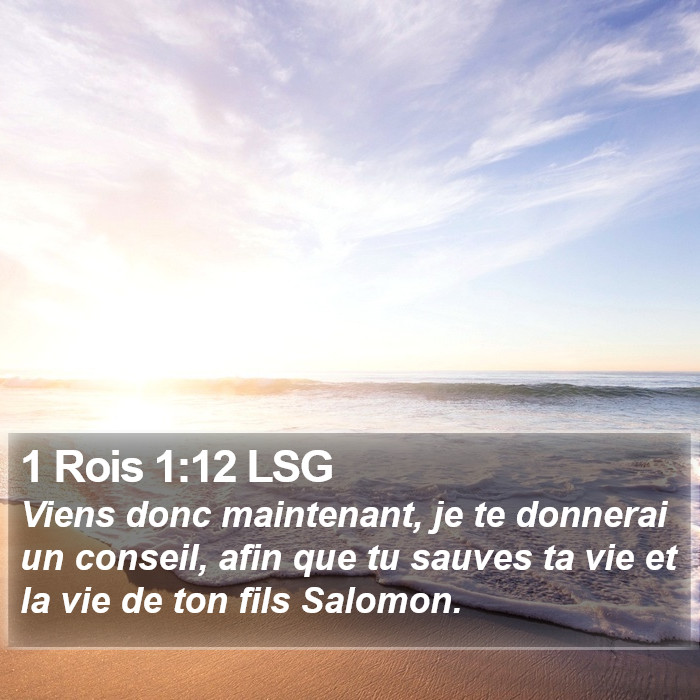 1 Rois 1:12 LSG Bible Study