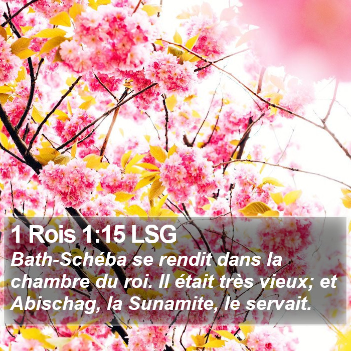 1 Rois 1:15 LSG Bible Study