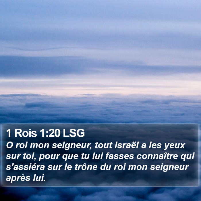 1 Rois 1:20 LSG Bible Study